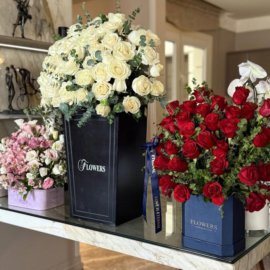 باکس گل لاکچری رز