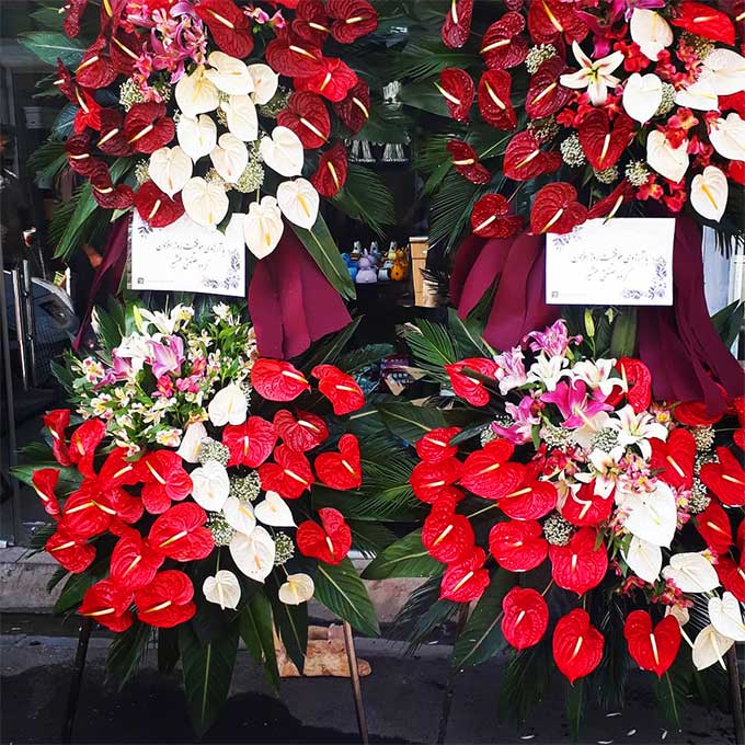 تاج گل مراسم افتتاحیه 2 طبقه
